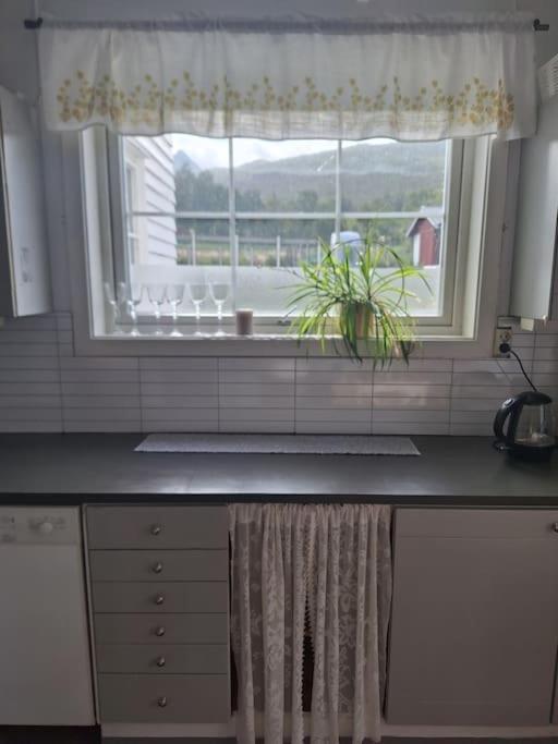 Privat Leilighet Pa Gard Med Badstue Og Nordlys Narvik Luaran gambar